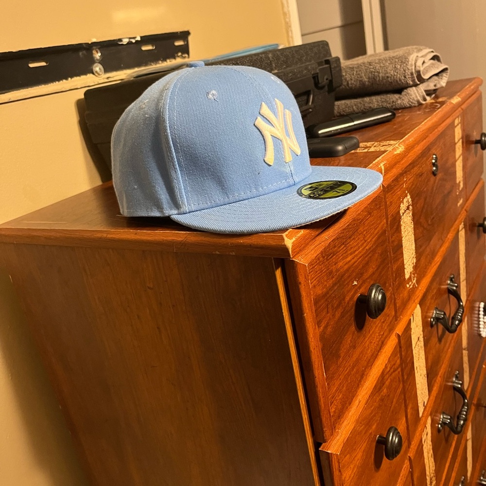New Era 59FIFTY Light Blue and Black Hat